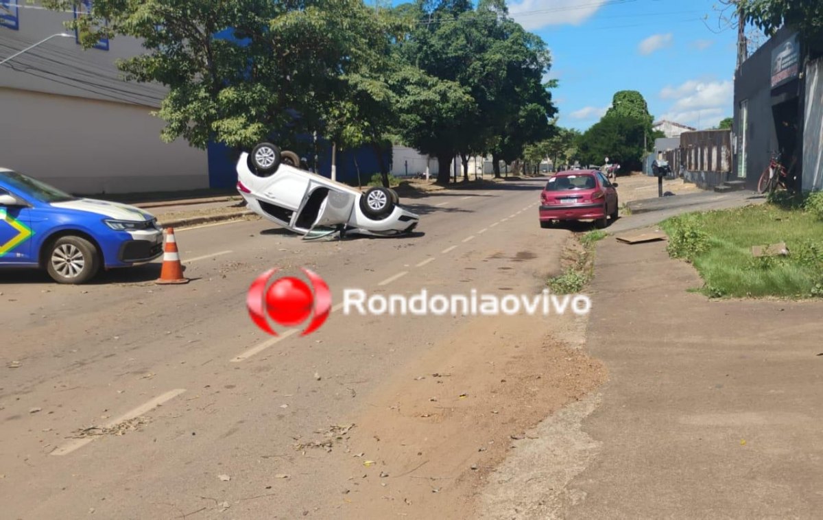 DESGOVERNADO: Capotamento de HB20 deixa motorista ferida na Rio Madeira 