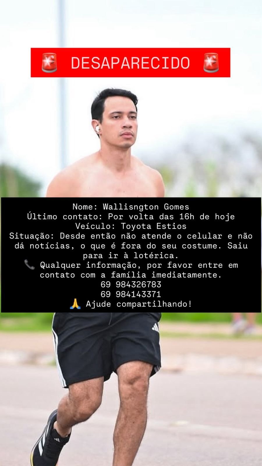 LAMENTÁVEL: Homem que morreu atropelado por carreta estava desaparecido