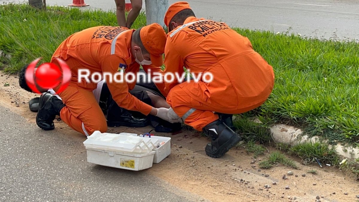 URGENTE: Condutor avança cruzamento e causa grave acidente com motociclista 