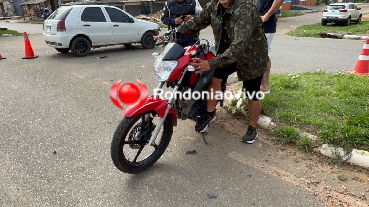 URGENTE: Condutor avança cruzamento e causa grave acidente com motociclista 