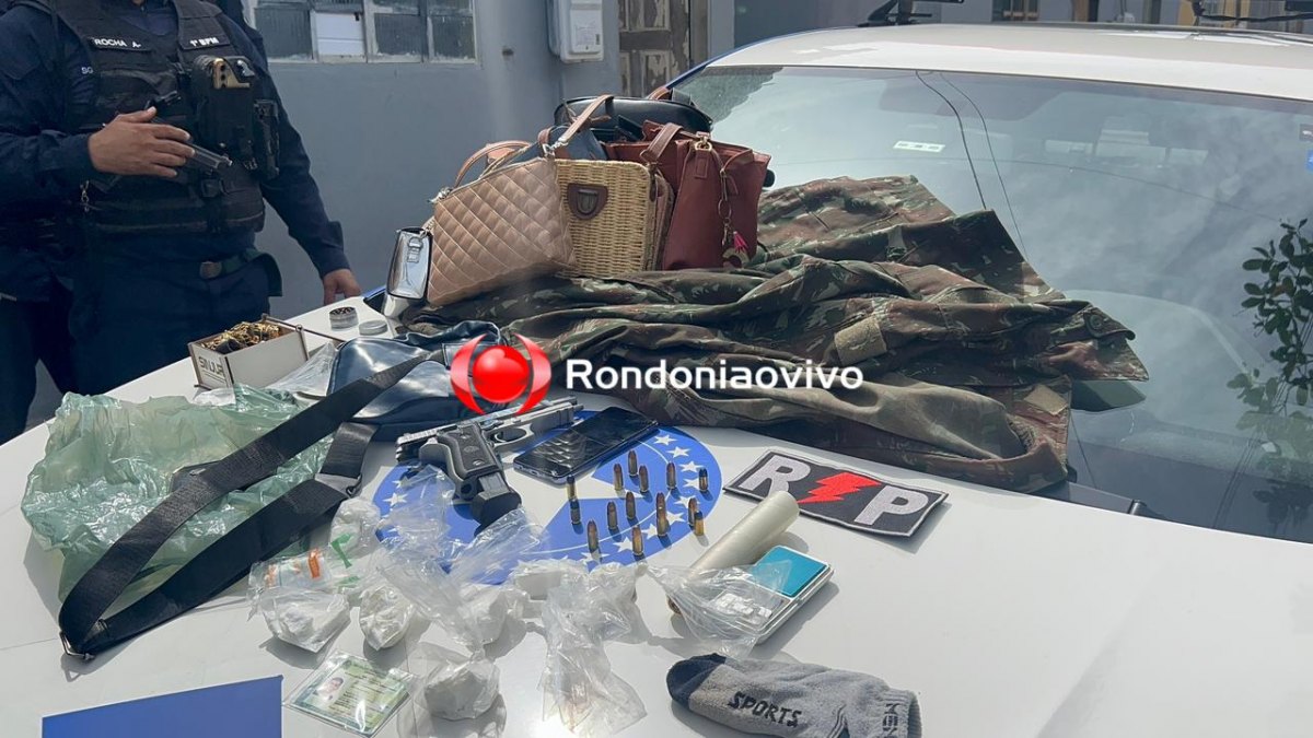 VÍDEOS: Equipe do sargento Rocha prende criminoso com arma e droga