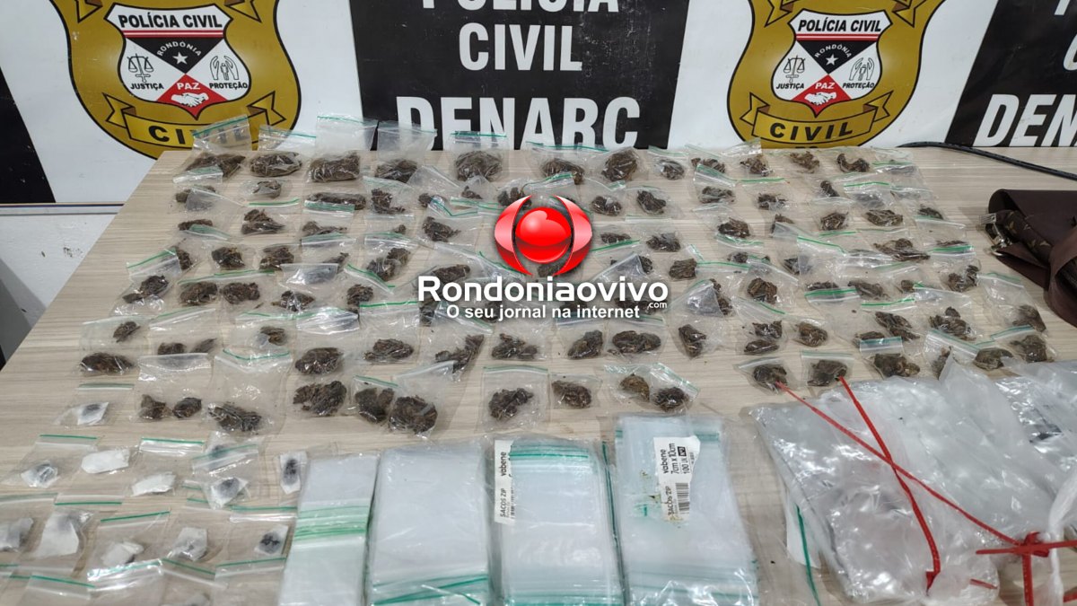SEGUNDA VEZ: Denarc prende traficante com mais de 110 porções de skunk e haxixe na capital