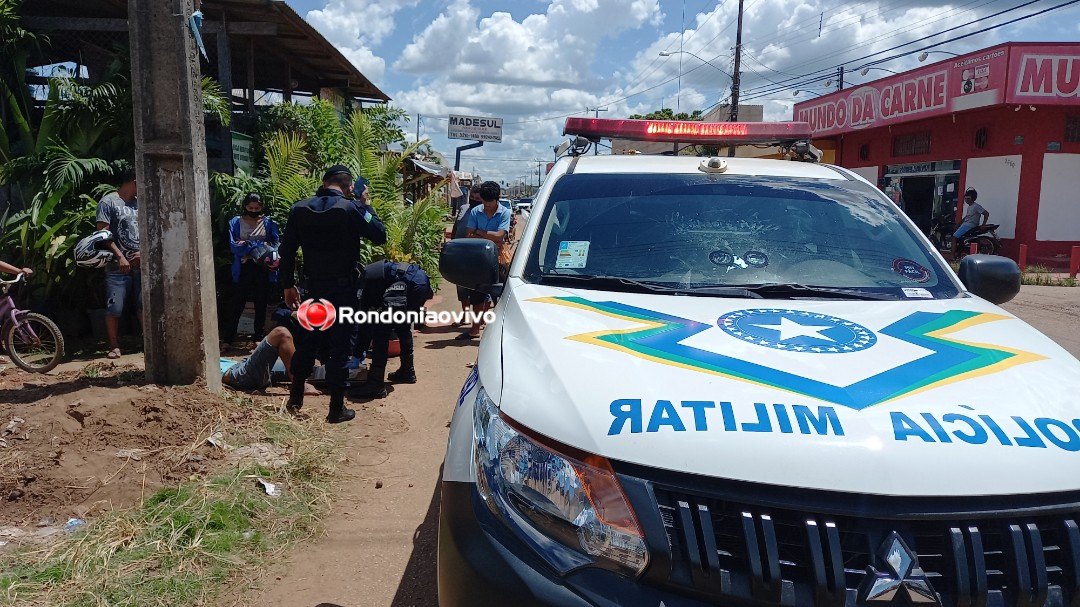 VÍDEO: Assaltante sofre fratura exposta na perna após roubo e acidente