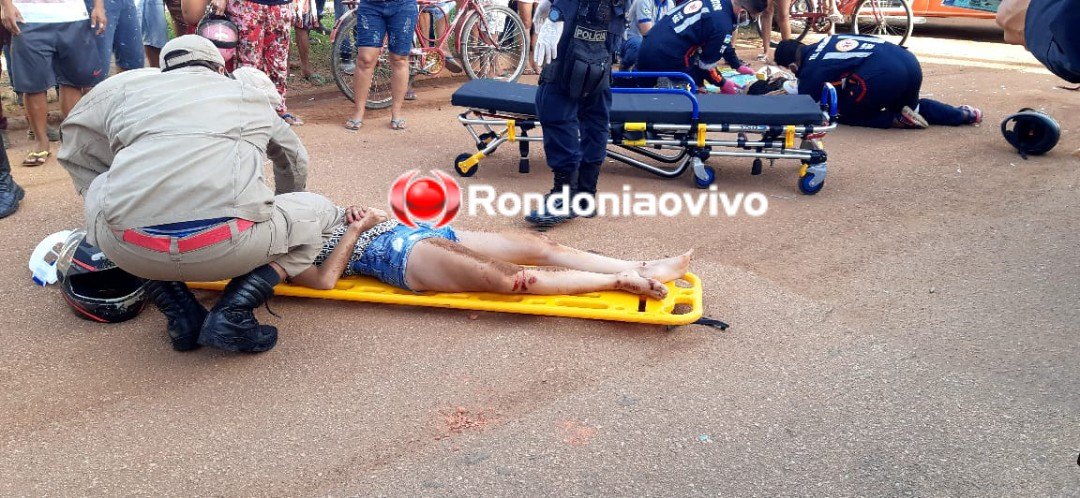 GRAVE: Mulheres ficam seriamente lesionadas em acidente envolvendo moto e carro