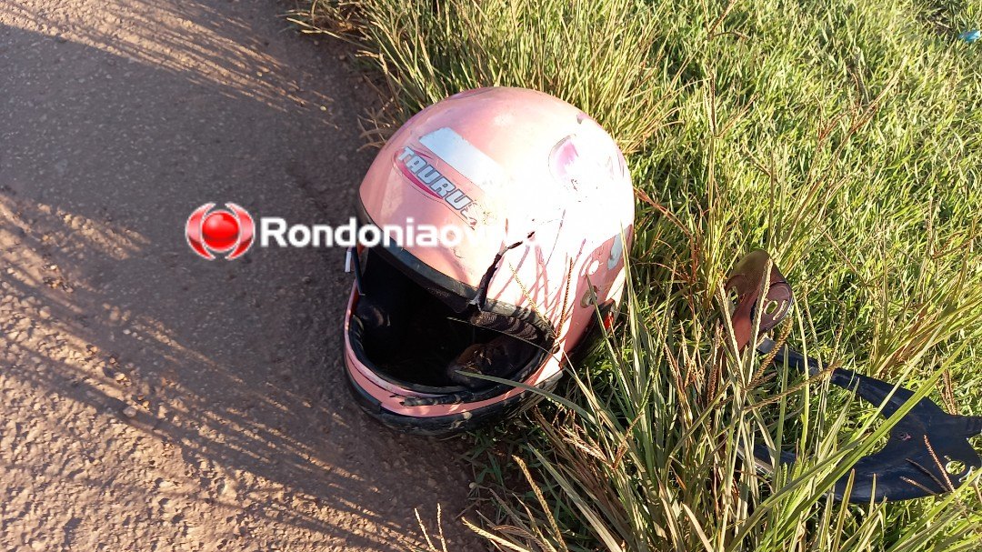 VEJA VÍDEO: Mulher colide em caminhonete e fica em estado grave na BR-364