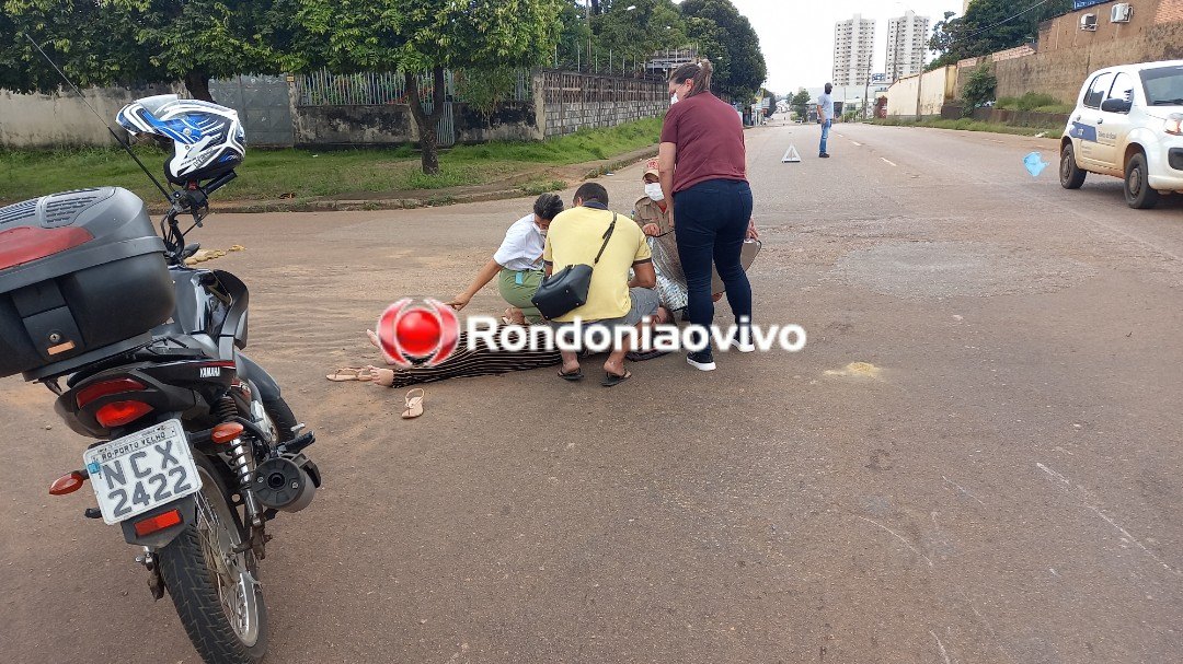 ASSISTA O VÍDEO: Grávida de seis meses sofre acidente de motocicleta na capital