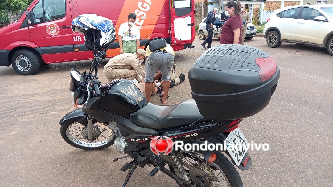 ASSISTA O VÍDEO: Grávida de seis meses sofre acidente de motocicleta na capital