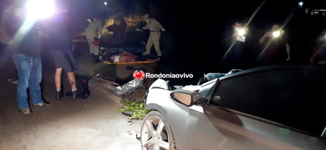 CARRO DESTRUÍDO: Crianças e adultos ficam feridos em grave acidente com caçamba na BR-364