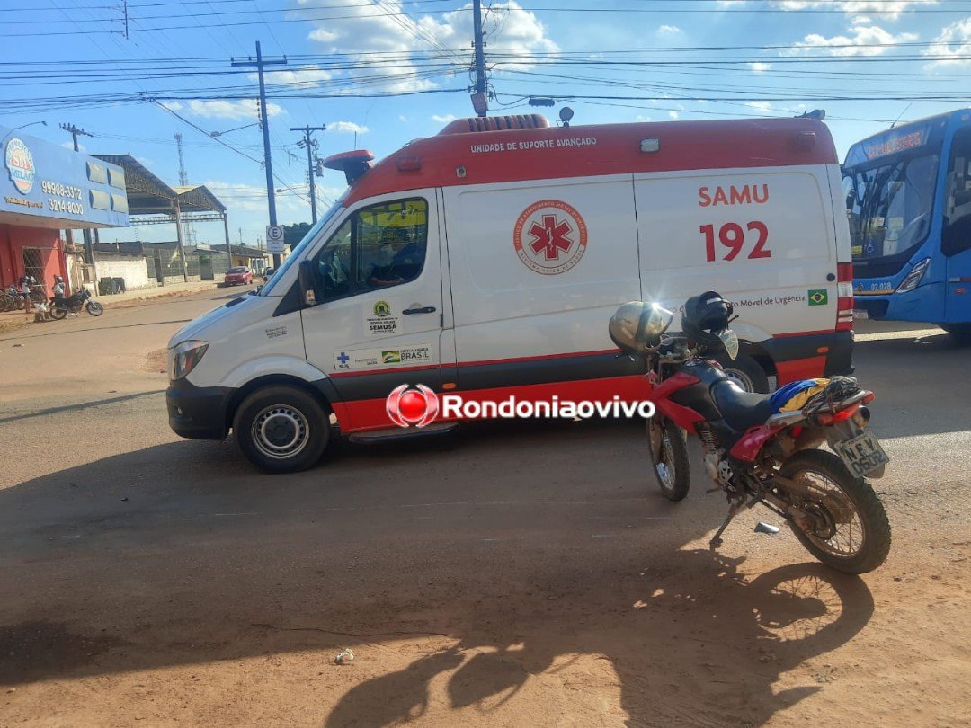IMPRUDÊNCIA NO TRÂNSITO: Mais um motociclista sofre fratura exposta na perna em grave acidente