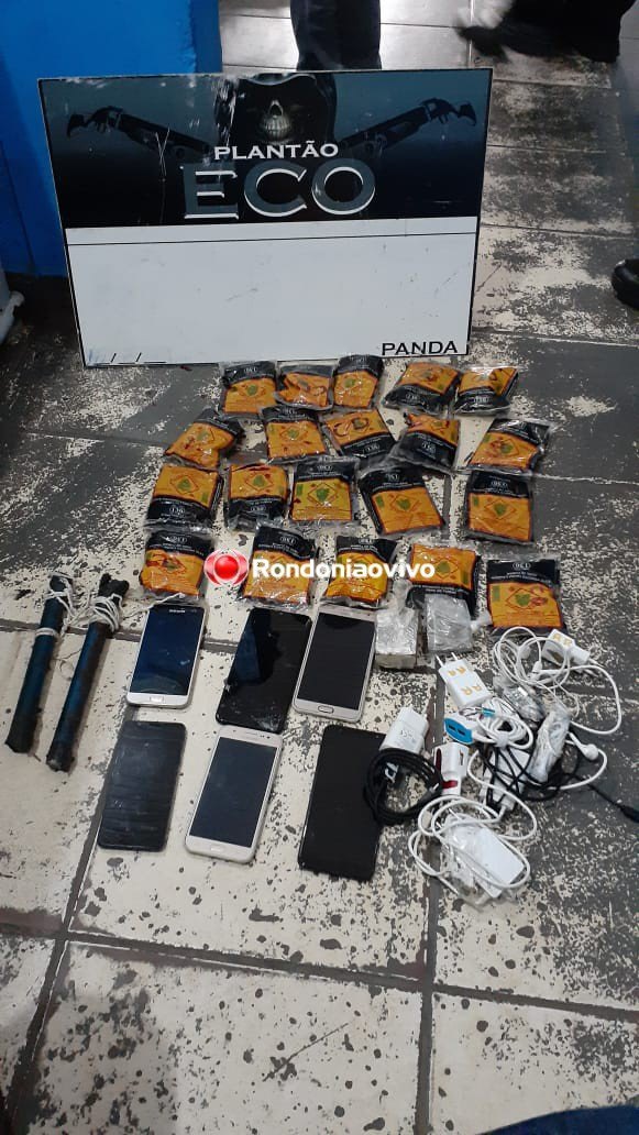 'NO URSO': Policiais penais evitam fuga e apreendem vários celulares e drogas