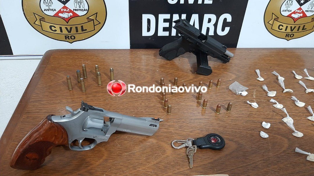 'DE FACHADA': Denarc fecha boca de fumo em bar e prende dupla com droga e armas roubadas