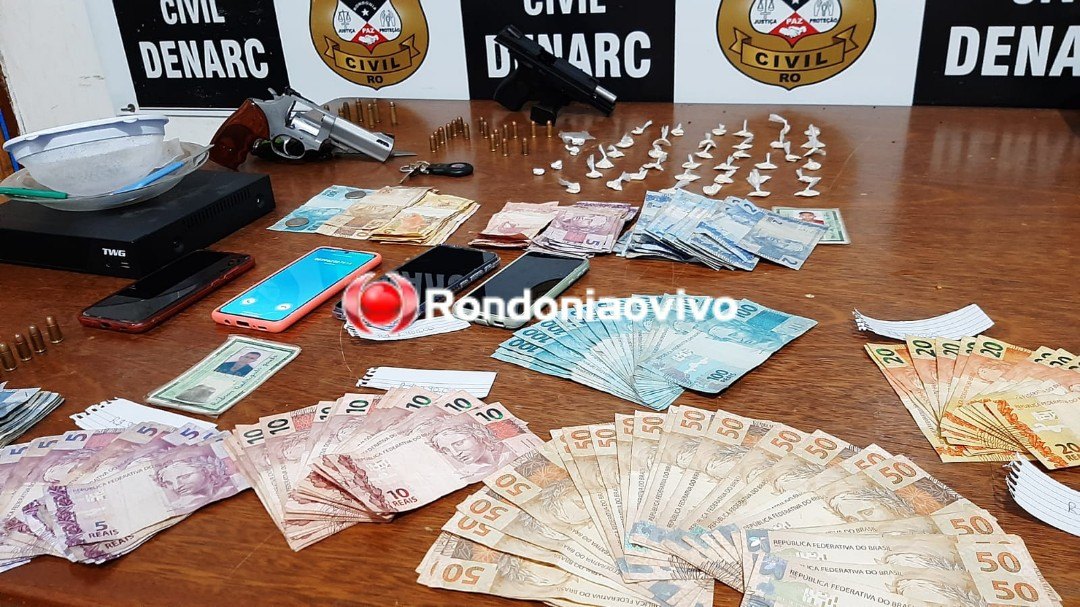 'DE FACHADA': Denarc fecha boca de fumo em bar e prende dupla com droga e armas roubadas