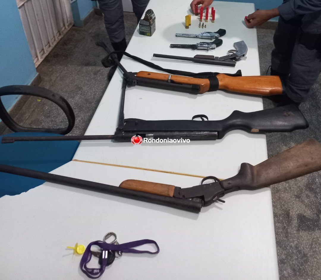 QUADRILHA: Membros de facção de Porto Velho são presos com várias armas pela PM do Amazonas