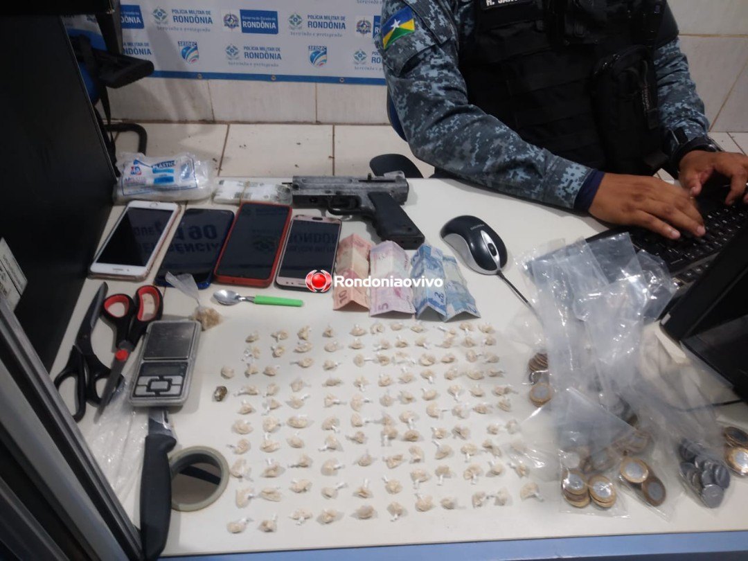 TRÁFICO NA LESTE: Força Tática prende casal com várias porções de drogas e objetos roubados