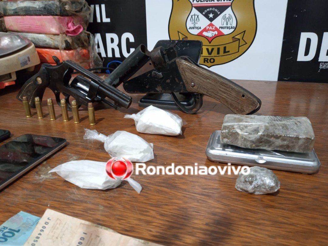 TRÁFICO EM FAMÍLIA: Tio e sobrinho são presos com drogas e armas pelo Denarc