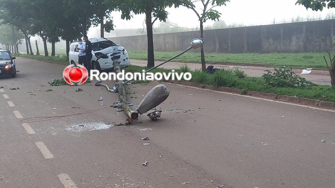 VÍDEO: Motorista destrói poste para não matar ciclista atropelado