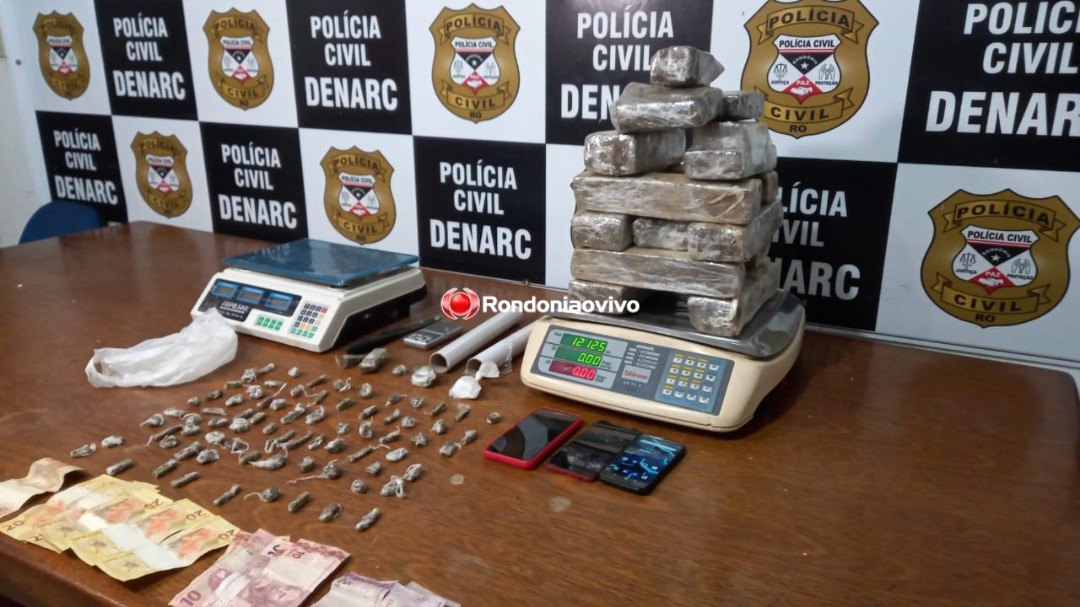 ASSISTA O VÍDEO: Denarc flagra dupla com 12 quilos de maconha enterrada em quintal de casa