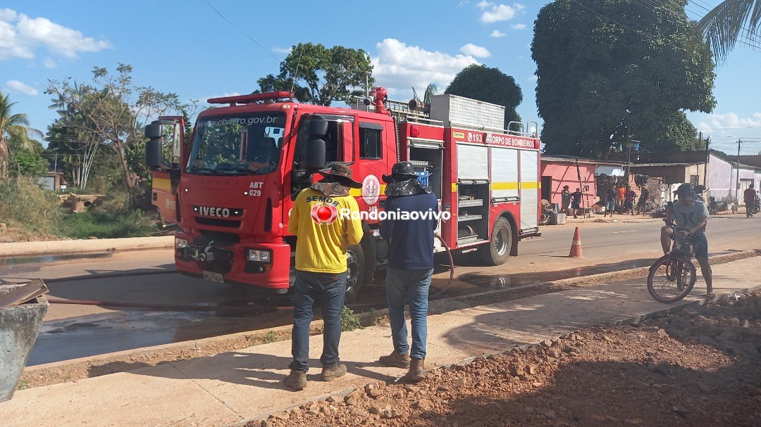 CURTO CIRCUITO: Escavadeira da prefeitura é destruída por incêndio na zona Leste