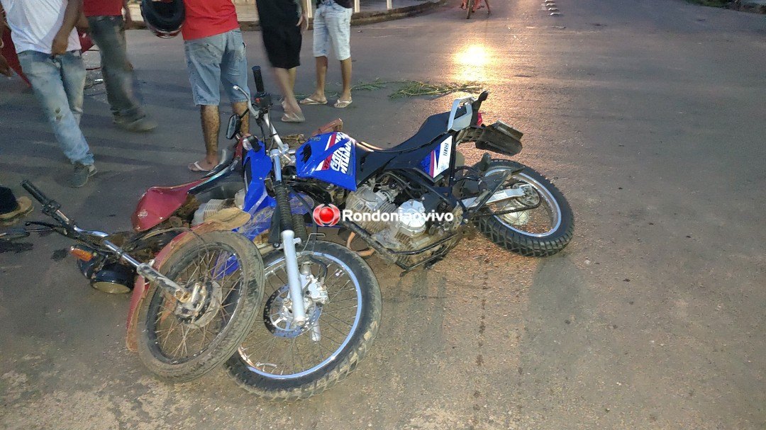 VÍDEO: Motociclista sofre grave fratura exposta na perna em acidente