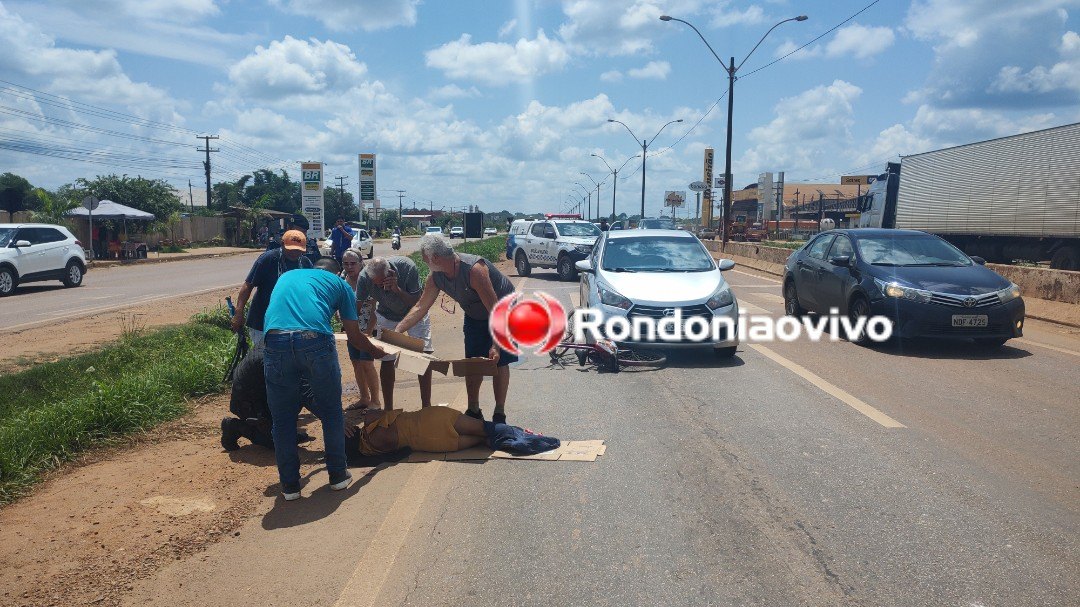 VÍDEO: Mulher é atropelada na faixa de pedestre na BR -364