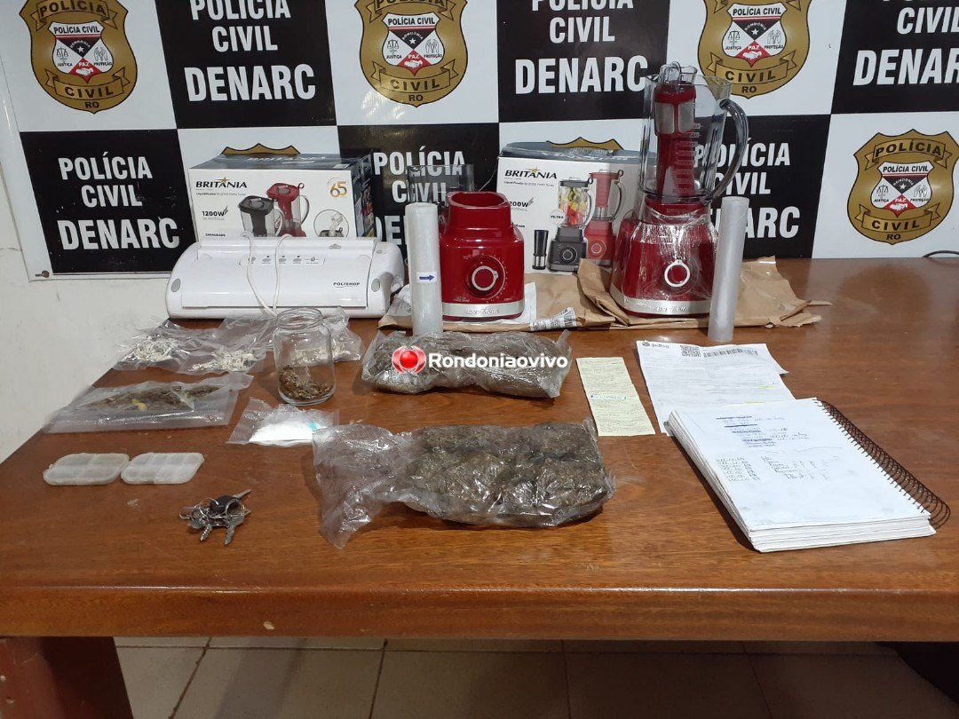 DESCOBERTO: Denarc prede traficante que enviava droga em liquidificadores pelos Correios 