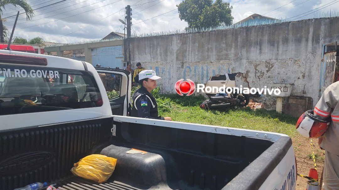 VÍDEO: Motociclista morre após bater violentamente em muro
