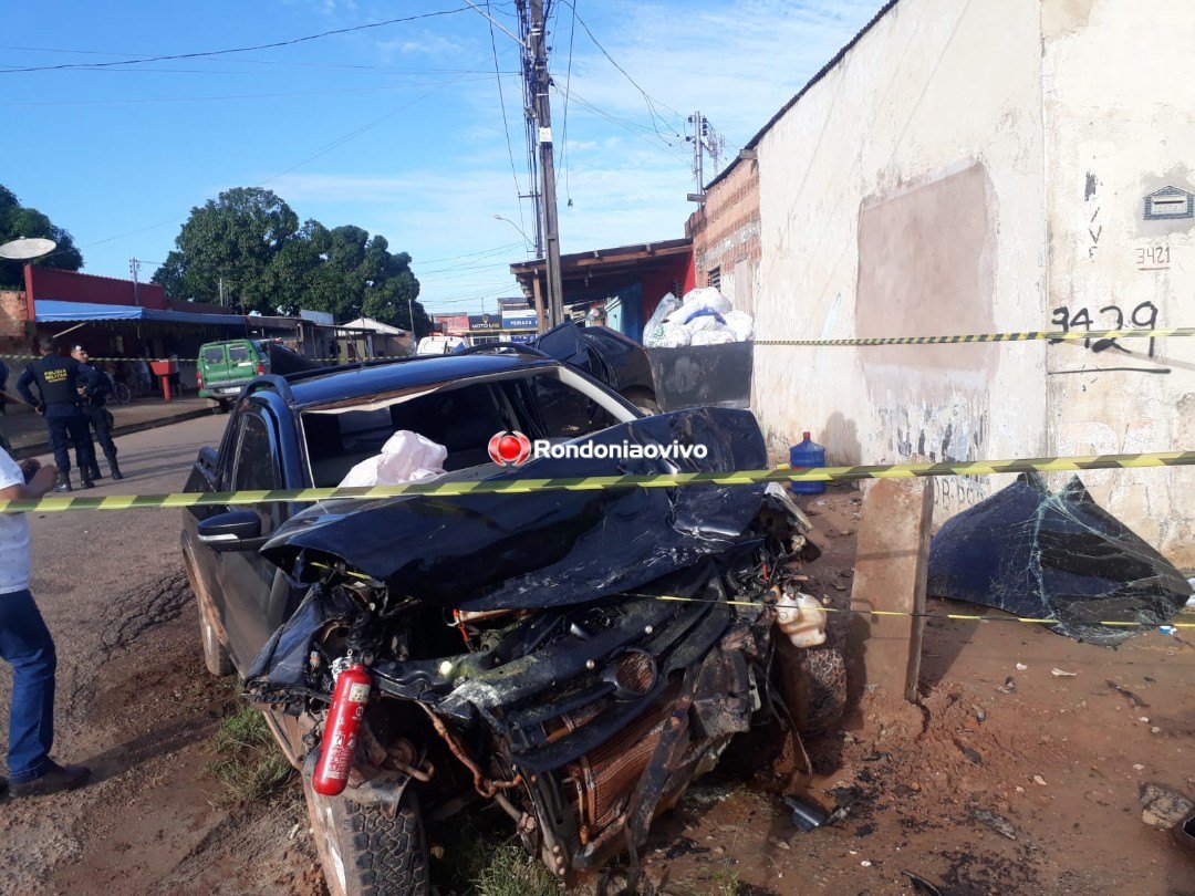 FORTE COLISÃO: Vídeo mostra acidente que matou tenente da Polícia Militar em Porto Velho