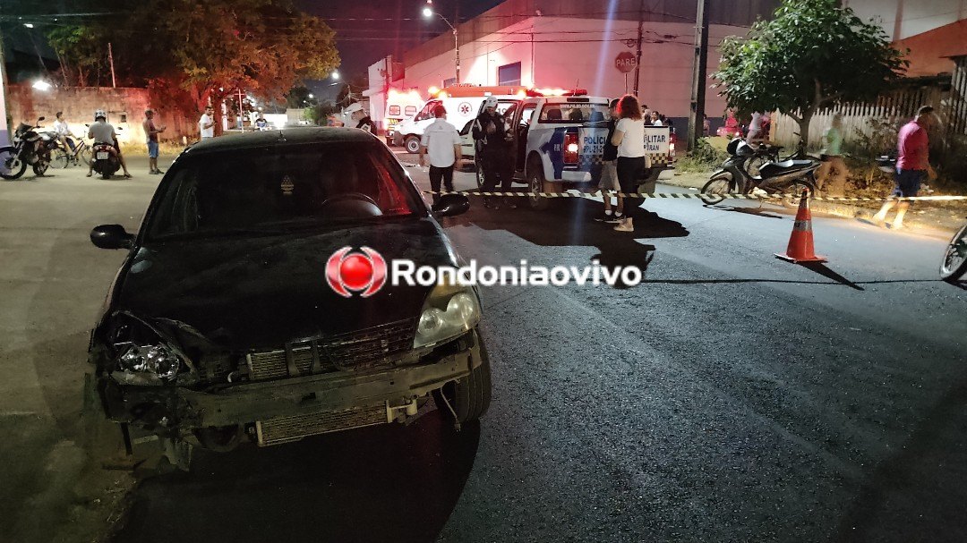 URGENTE: Motociclista vai parar em bueiro após grave acidente