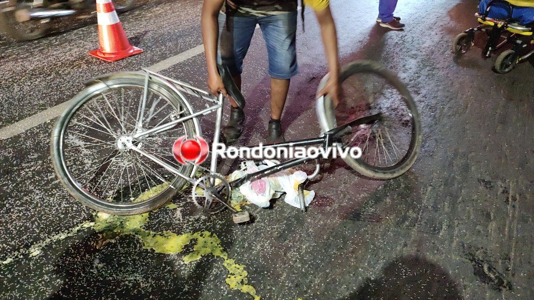 NO VIADUTO: Ciclista tem perna dilacerada em grave atropelamento na BR-364