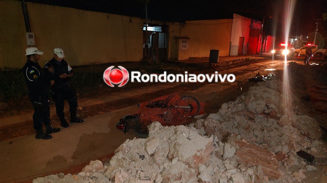 TRÁGICO: Motociclista morre após passar direto em trecho de obras na Mamoré
