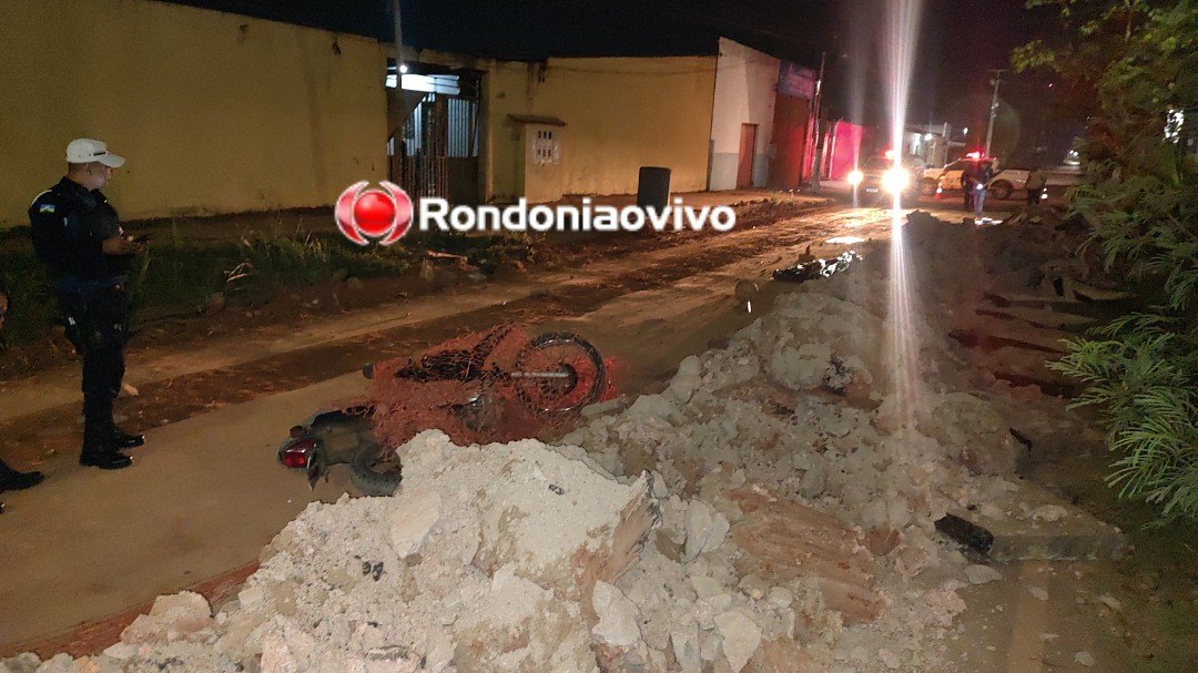TRÁGICO: Motociclista morre após passar direto em trecho de obras na Mamoré