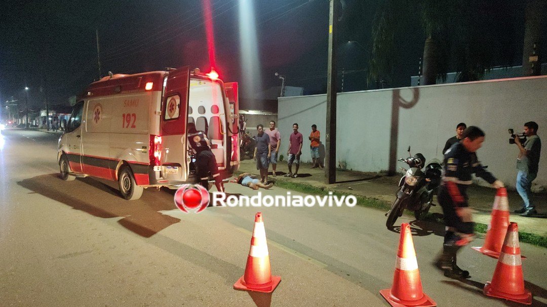 ATROPELAMENTO: Acidente entre moto e bicicleta deixa mulher lesionada na Daniela