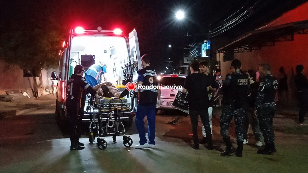 ACIDENTE: Motocicleta é arrastada por Nissan March e casal fica lesionado 