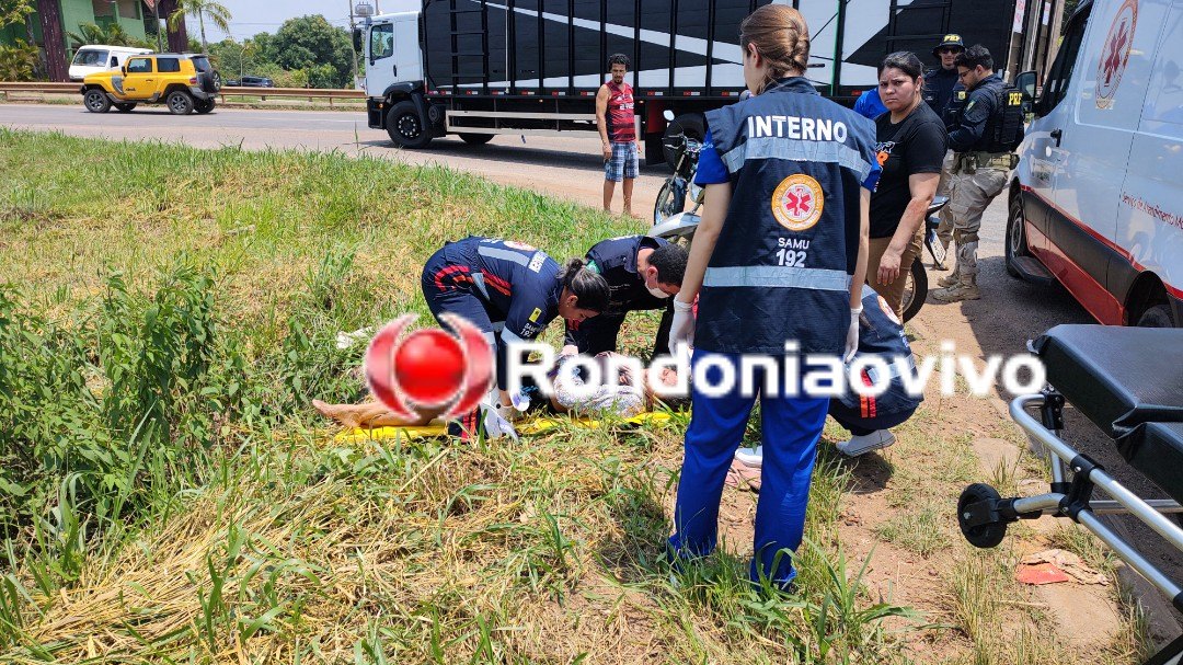 VÍDEO: Mulher fica gravemente ferida em acidente na BR-364