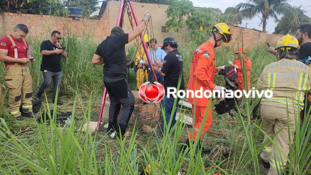 VÍDEO: Corpo de jovem é resgatado de poço na zona Leste