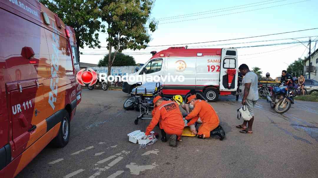 NA MAMORÉ:  Acidente entre motocicletas deixa quatro feridos - VÍDEO 