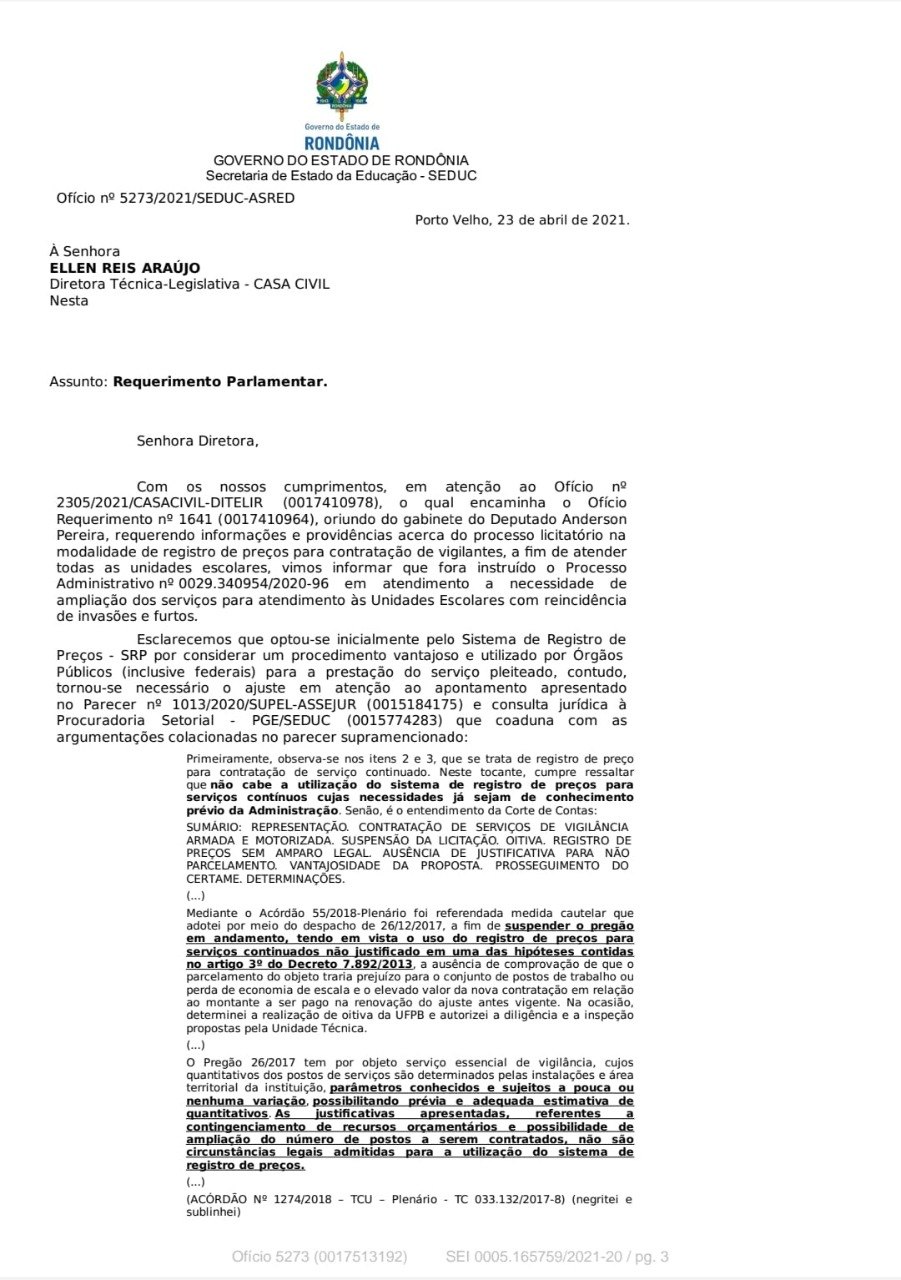 ESCOLAS ESTADUAIS: Governo atende Anderson e lança edital para contratação de vigilantes para as escolas 