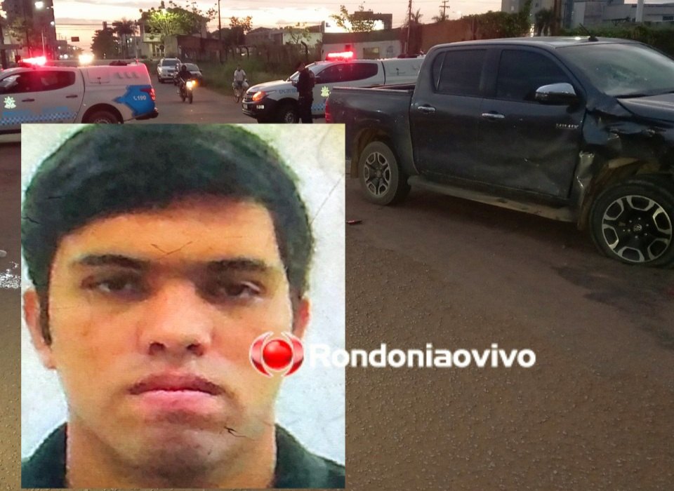 IDENTIFICADO: Motociclista morre após avançar cruzamento e bater em Hilux