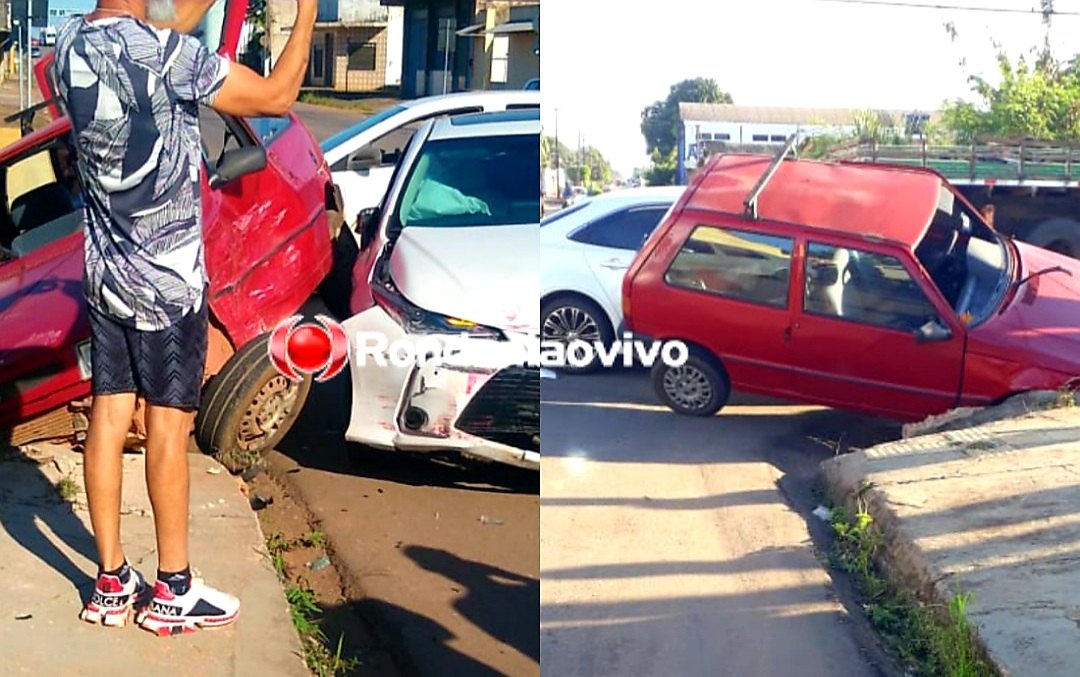 DOIS FERIDOS: Empresária em Corolla avança preferencial e provoca forte batida