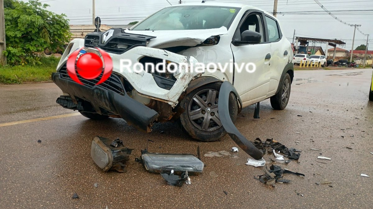 VÍDEO: Forte batida entre carros de aplicativo deixa mulher ferida