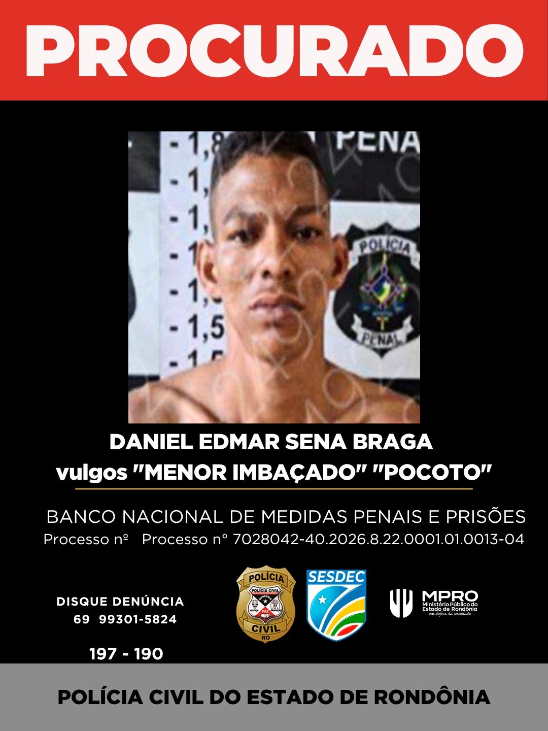 ORGANIZAÇÃO CRIMINOSA: Polícia divulga imagens de foragidos da Operação Audácia