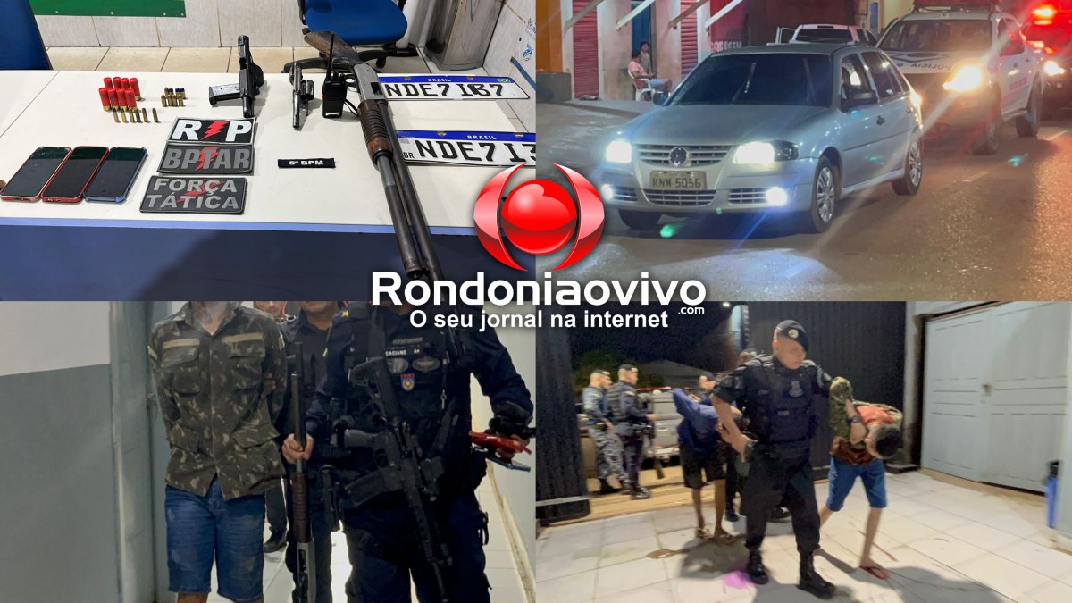URGENTE: Perseguição e tiroteio terminam com cinco presos e armas apreendidas na capital