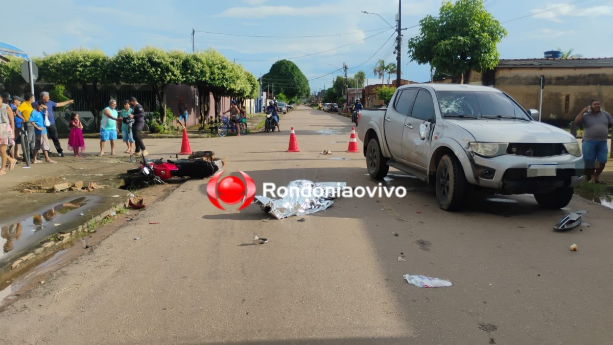 URGENTE: Motociclista morre e mulher fica ferida em grave acidente