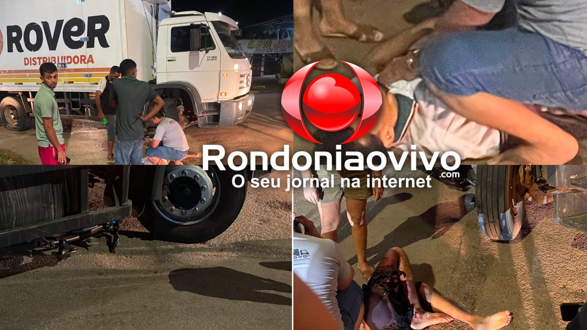 FRATURA EXPOSTA: Vídeo mostra caminhão atropelando ciclista na Benedito Inocêncio