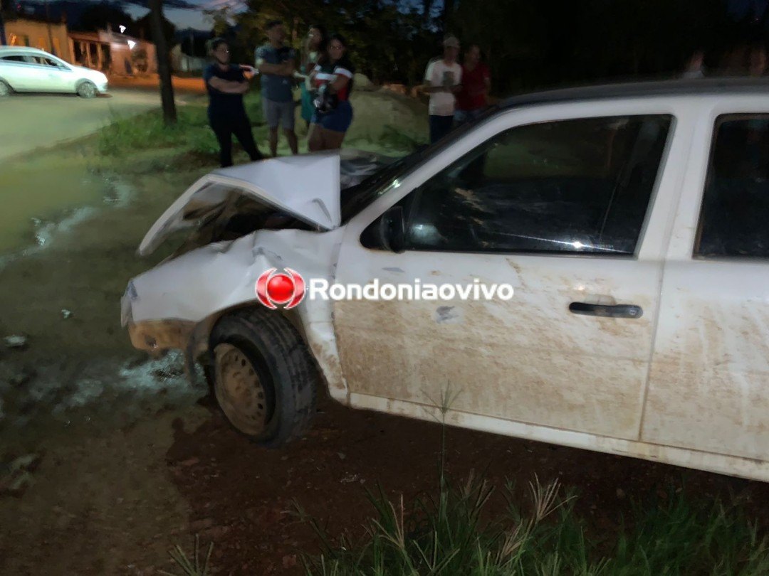 FORTE COLISÃO: Motorista foge após atropelar mulher e se choca em ônibus