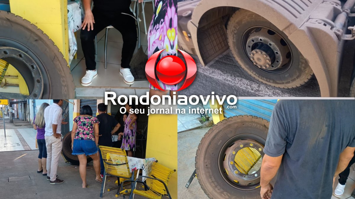 VÍDEO: Pneu de carreta se solta e atinge casal em lanchonete na Imigrantes