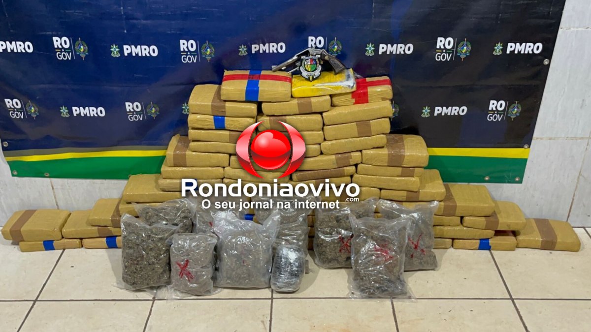 URGENTE: Criminoso é baleado e flagrado com vários tabletes de drogas após perseguição