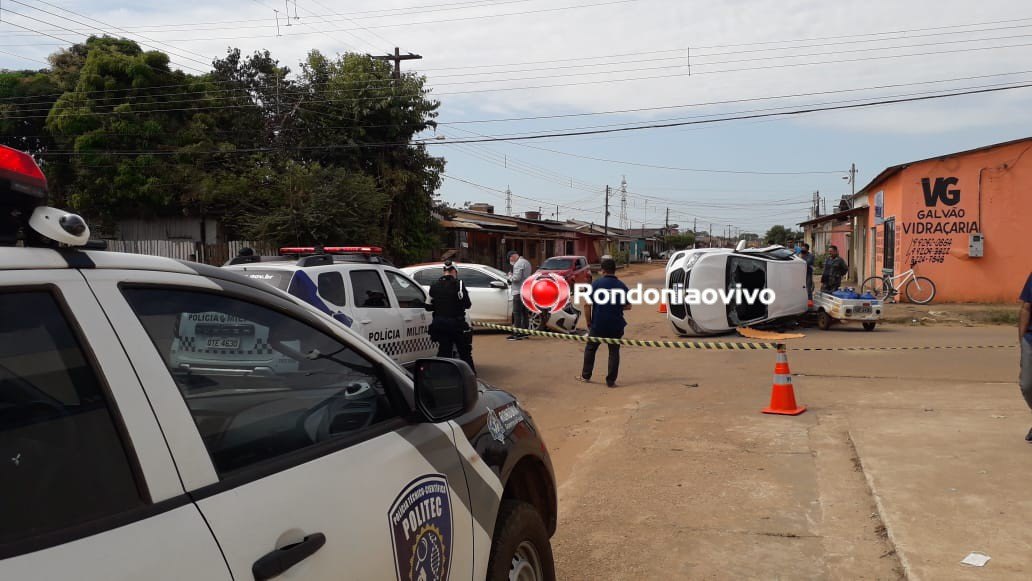 GRAVE: Acidente com capotamento envolvendo três veículos deixa entregador de água ferido