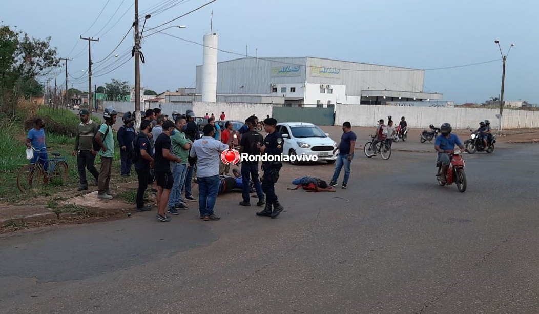 ASSISTA AO VÍDEO: Motociclista fica em estado grave após acidente com caminhonete