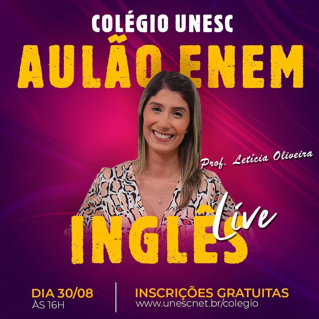 Colégio Unesc promove aulões gratuitos para o Enem 2020